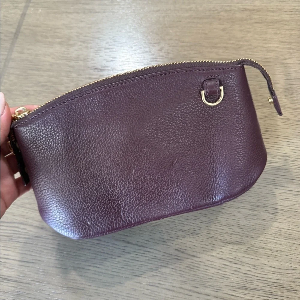 Dagne dover Elegant Burgundy Leather Clutch - Picture 4 of 11